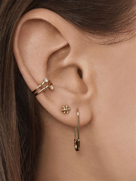 Baublebar Elisa Diamond Single Ear Cuff In Metallic Lyst