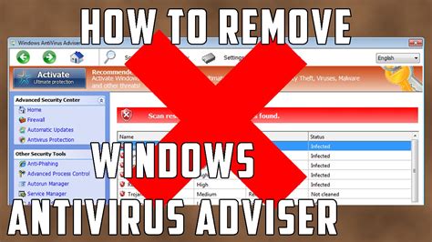How To Remove Windows Antivirus Adviser Youtube