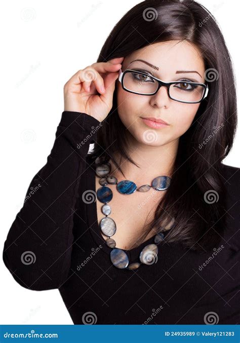 Beautiful Girl Wearing Glasses Stock Image Image Of Colleague