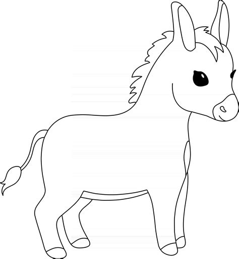 Donkey Kids Coloring Page Great For Beginner Coloring Book 2450166