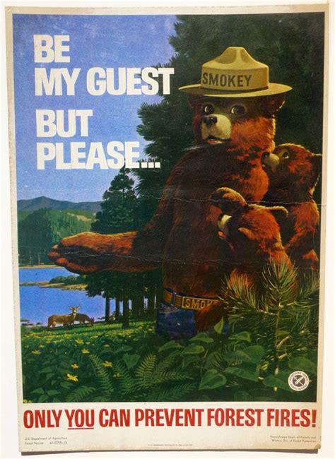 1966 Smokey Bear Poster Smokey The Bears Smokey Nature Projects