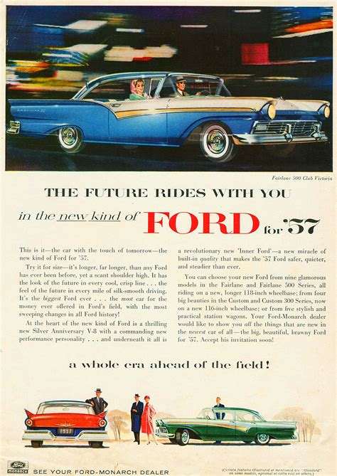 1957 Ford Fairlane 500 Club Victoria Ad Classic Cars Today Online