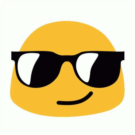Cool Emoji With Sunglasses Sticker Long Livethe Blob Sunglasses Smirk Discover Share GIFs