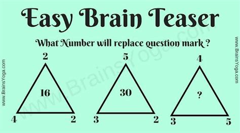 Easy Triangles Math Brain Teaser Brain Teasers For Kids Math Puzzles