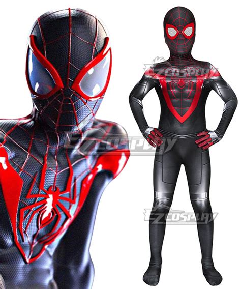 Kids Ps5 Marvel 2021 Spider Man Miles Morales Zentai Jumpsuit Cosplay