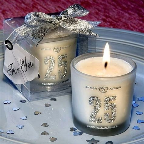 Your choice of gift could also. Silver 25th Anniversary Candle Favor | MonsterMarketplace ...