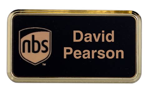 Gold Rectangle Name Badge Best Trophies And Awards
