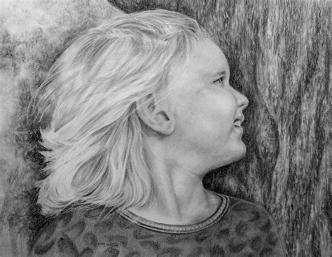 Weekly Drawing Pencil Charcoal Portrait Of My Niece By Lynn