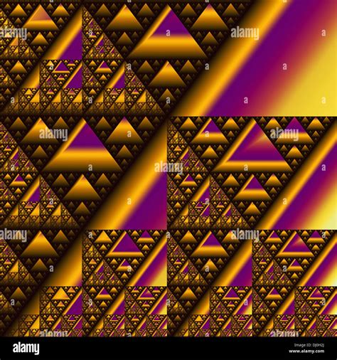 Sierpinski Triangle Fractal Design Stock Photo Alamy