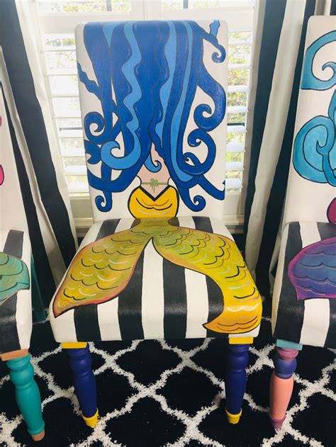 Mermaid Chair Repurposed With Diy Paint And Dixie Belle Sealed And