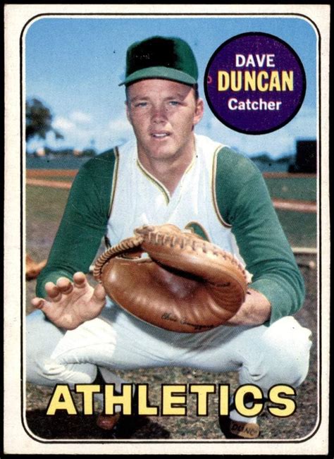 1969 Topps 68 Dave Duncan Oakland Athletics Baseball Card Ex Athletics