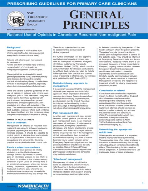 Prescribing Guidelines For Primary Care Clinicians