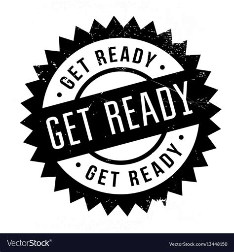 Get Ready Rubber Stamp Royalty Free Vector Image