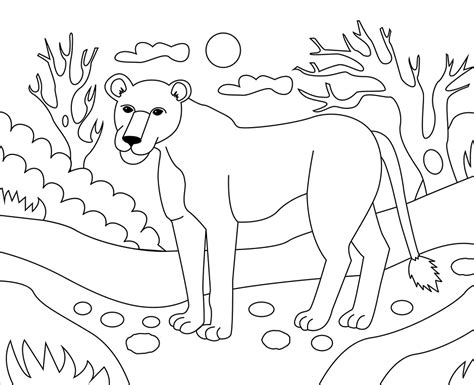 Lioness Adult Coloring Book Coloring Pages
