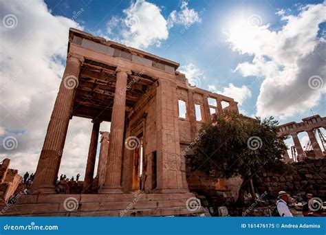 The Erechtheion Is An Ancient Greek Temple On The North Side Of The