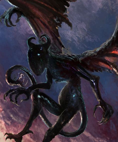 Night Gaunt Revisited Fantasy Monster Dark Fantasy Art Creature Artwork
