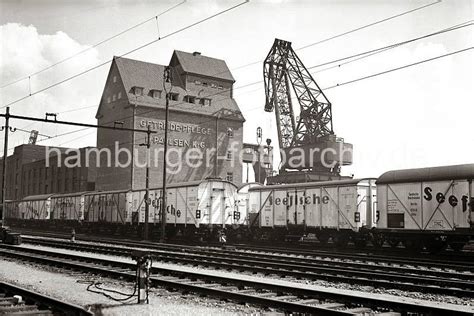 Alte Fotografien Altona Getreidesilo Güterwaggons Der Hamburger
