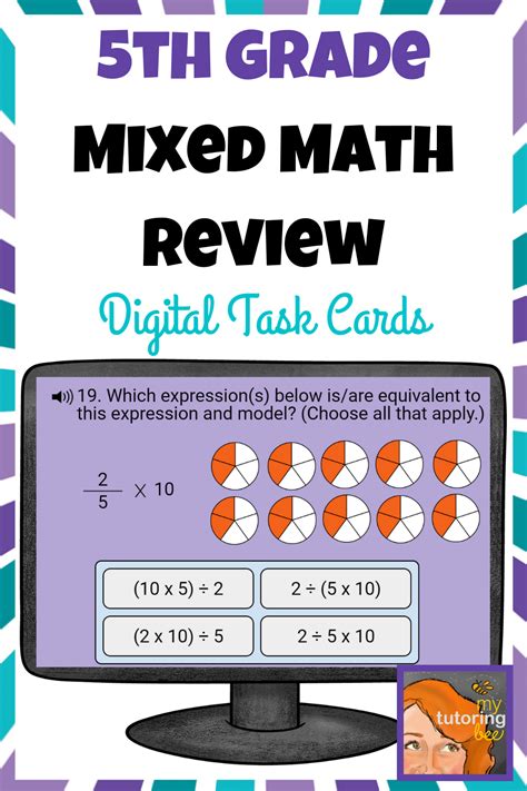 5th Grade Math Review Or Assessment Boom Cards Distance Learning Math
