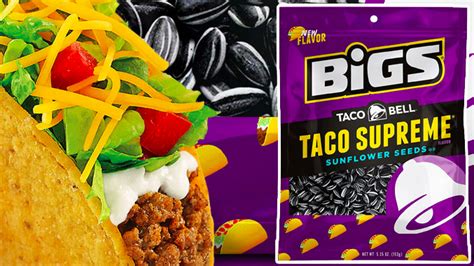 Finally Here Bigs Taco Bell Taco Supreme Flavored Sunflower Seeds Snack Gator