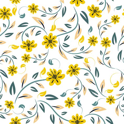 Sunflower Seamless Pattern Vector Hd Png Images Sunflowers Seamless