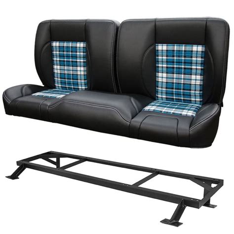 Tmi 47 9701 6525 3415 Ws Chevrolet C10 Pro Sport Bench Seat 60 Wide Blue Plaid With White