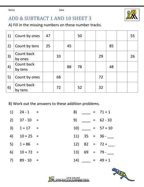 Addition and subtraction problems worksheet 3. Printable Addition and Subtraction Worksheets