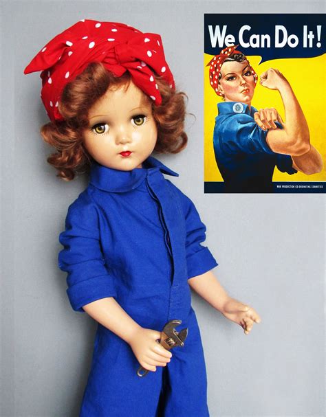 20 Arranbee Composition Nancy Lee Doll C 1940s As Rosie The Riveter