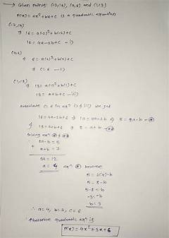 Find The Quadratic Polynomial Whose Graph Goes Through The Points