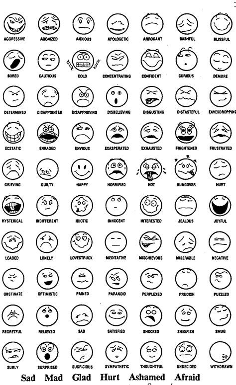 Cartoon Emotion Faces Printable Printable Word Searches