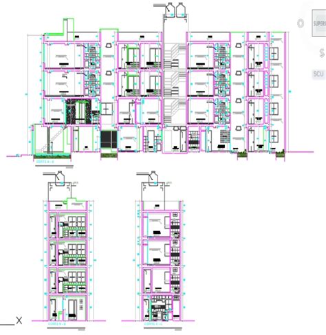 Edificio Vivienda Multifamiliar En AutoCAD CAD MB Bibliocad