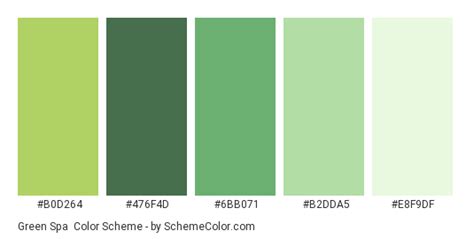 Green Spa Color Scheme Gray
