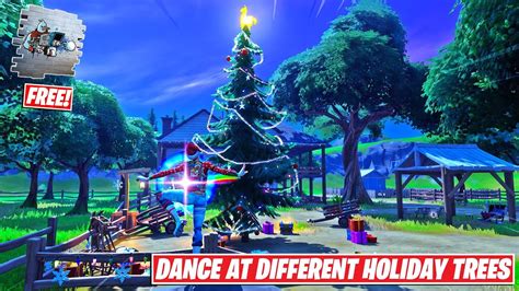 Dance At Different Holiday Trees All Locations Fortnite Operation