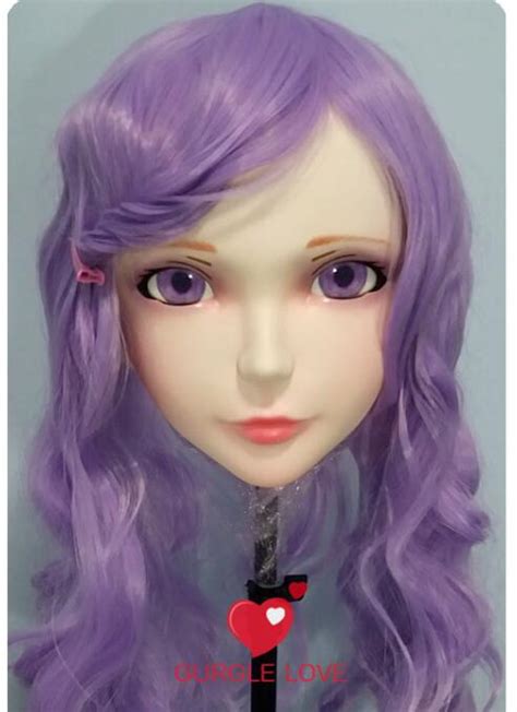 Kig008gurglelove Female Sweet Girl Resin Half Head Kigurumi Bjd Mask Cosplay Japanese Anime