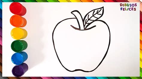 Cómo Dibujar Y Colorear Una Manzana Videos Para Niños Learn Colors