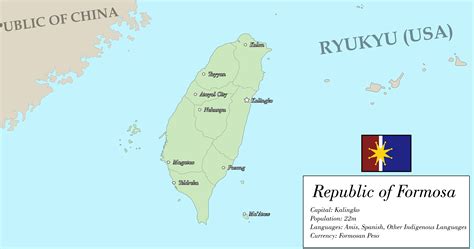 Republic Of Formosa Austronesian Taiwan Rimaginarymicrostates
