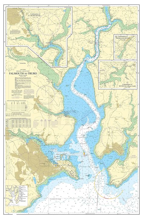 Nautical Chart Admiralty Chart 32 Falmouth To Truro From Love Maps