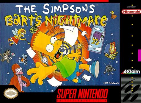 The Simpsons Barts Nightmare 1992 Snes Game Nintendo Life