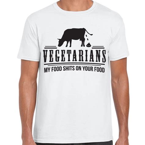 Funny T Shirt Men Funny Vegetarian Joke Printed Mens Tshirt Offensive Adult Humour Carnivore Tee