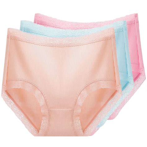Classic Solid Cotton Colorful Mid Waist Female Panties String Thongs Seamless Briefs Soft Women