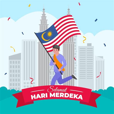 Premium Vector Hari Merdeka Illustration