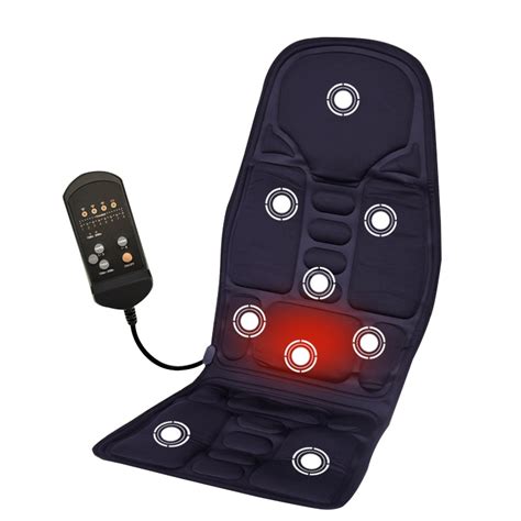 ultra thin car back massager multifunctional body vibration cushion far infrared heating pad