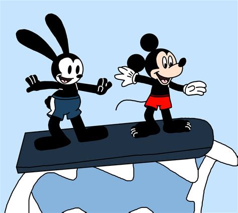 Oswald And Mickey Surfing By Ultra Shounen Kai Z On Deviantart