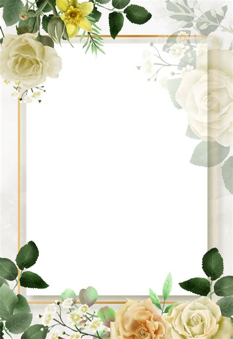 Invitation Card Border Design Png Wedding Card Design