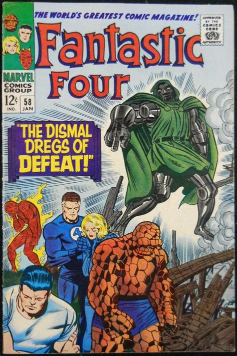 Fantastic Four 58 Vf Doctor Doom Silver Age Comics