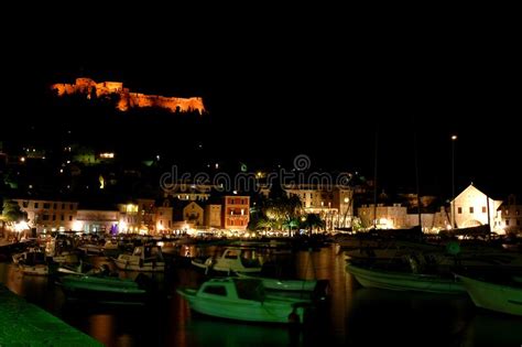 Summer Night In The Town Of Hvar In Croatia Editorial Photography