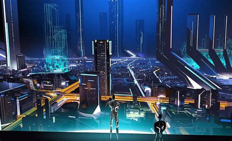 Tron And Background Tron City Hd Wallpaper Pxfuel