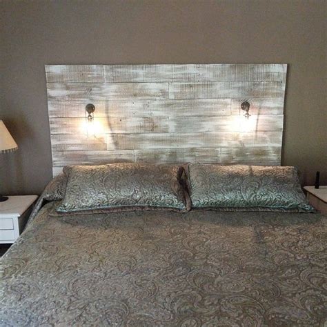 Walker edison industrial plank metal king size headboard footboard bed frame bedroom, brown reclaimed wood. Farmhouse Rustic chippy paint cottage whitewashed grey ...