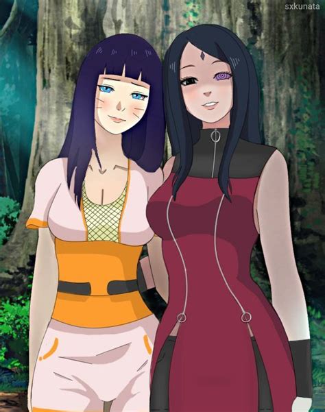 Himawari Uzumaki And Sarada Uchiha Naruto Girls Naruto Cute Anime Girl