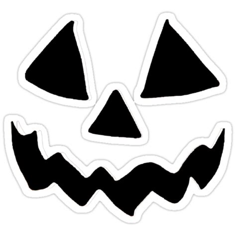 Pumpkin Face Stickers By Pwrighteous Redbubble