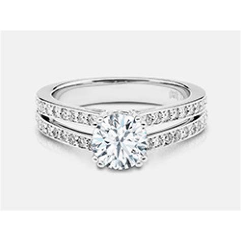 Round Brilliant Diamond Engagement Ring In 18k White Gold